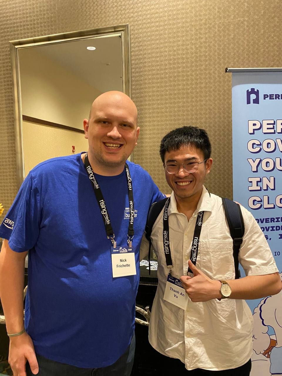 Conference photo with Nick at fwd:cloudsec 2025